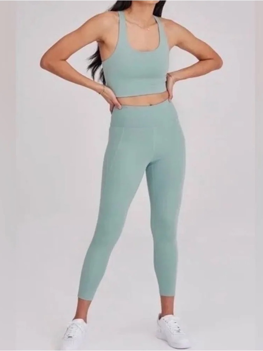 girlfriend collective XL High Rise Compression Leggings Designer Lagoon Active